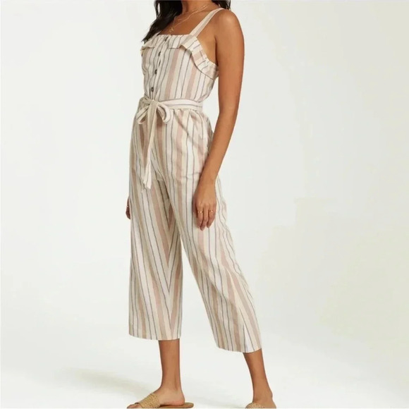 Billabong Sandy Toes Cotton Flax Jumpsuit - Picture 2 of 13
